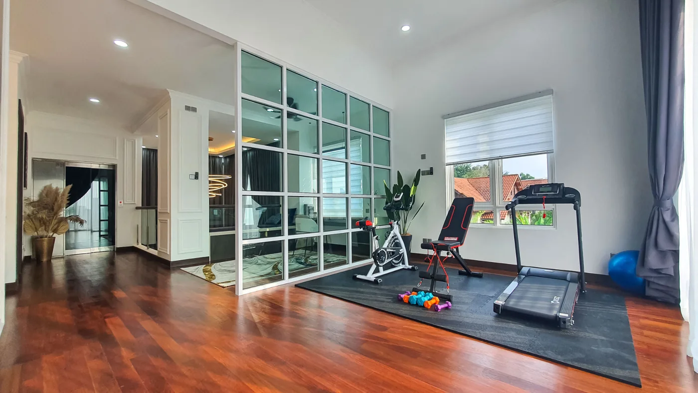 Home gym area of the TTDI Heights 3-storey bungalow